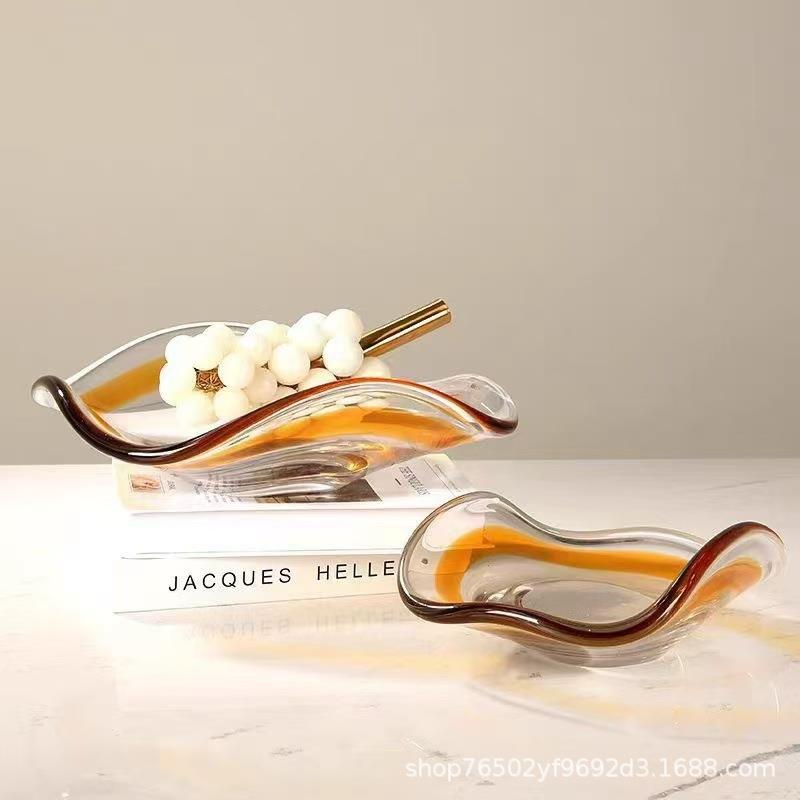 简约轻奢售楼处样板房间软装饰品家居茶几水果盘收纳托盘摆件