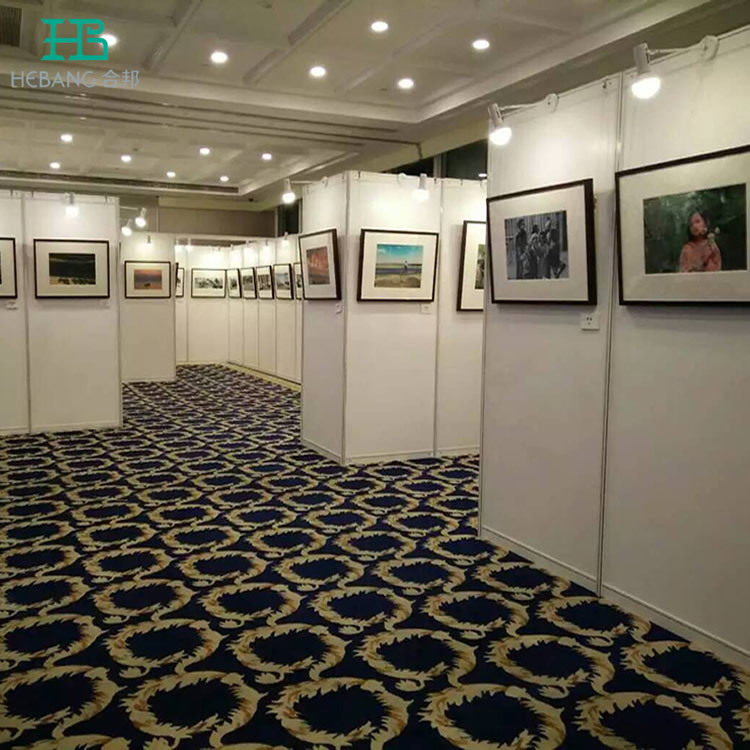 标摊展板促销八棱柱书画展板铝合金折叠屏风挂画展架学校作品展示