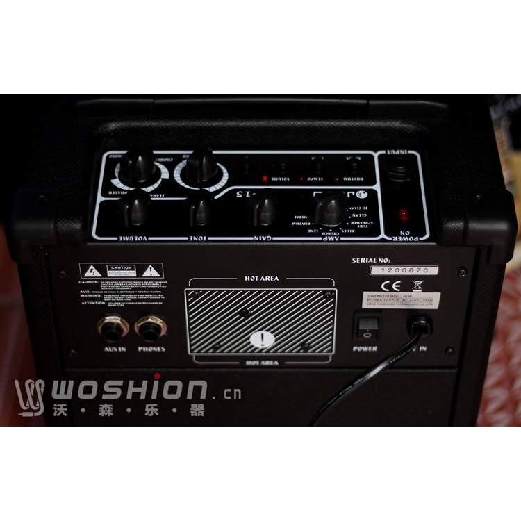 卓乐JOYO DC-15 15W全数字电吉他音箱 带8种效果音色 电子节奏器