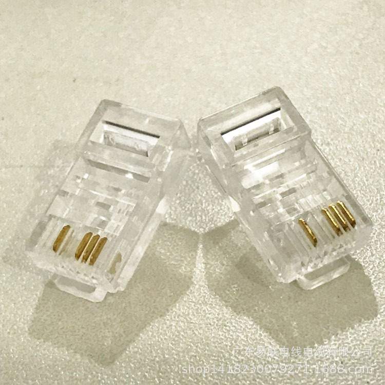 直销超五类水晶头 8P4C网络线非屏蔽RJ45接口CAT5E水晶头