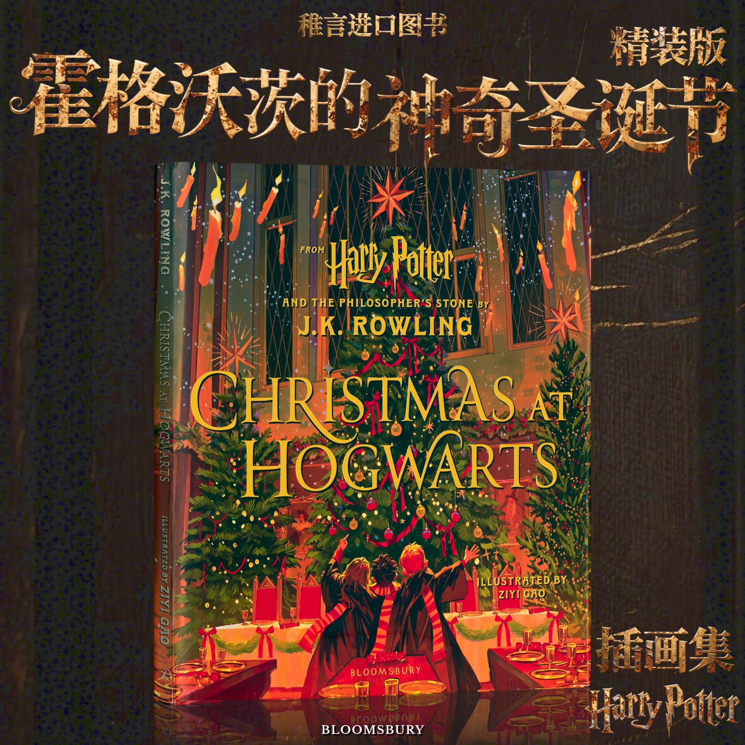 霍格沃茨的圣诞节 哈利波特与魔法石官方绘本小说 Christmas at Hogwarts 英文原版 Ziyi Gao Harry Potter JK罗琳 哈利波特