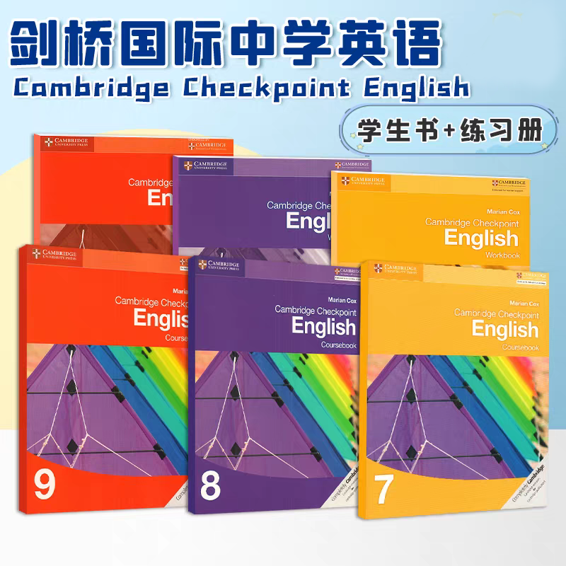 现货原版进口剑桥出版社Cambridge Checkpoint English 7 8 9级别学生套装 剑桥国际初中英语教材 CIE 主课本练习册中学英文书籍