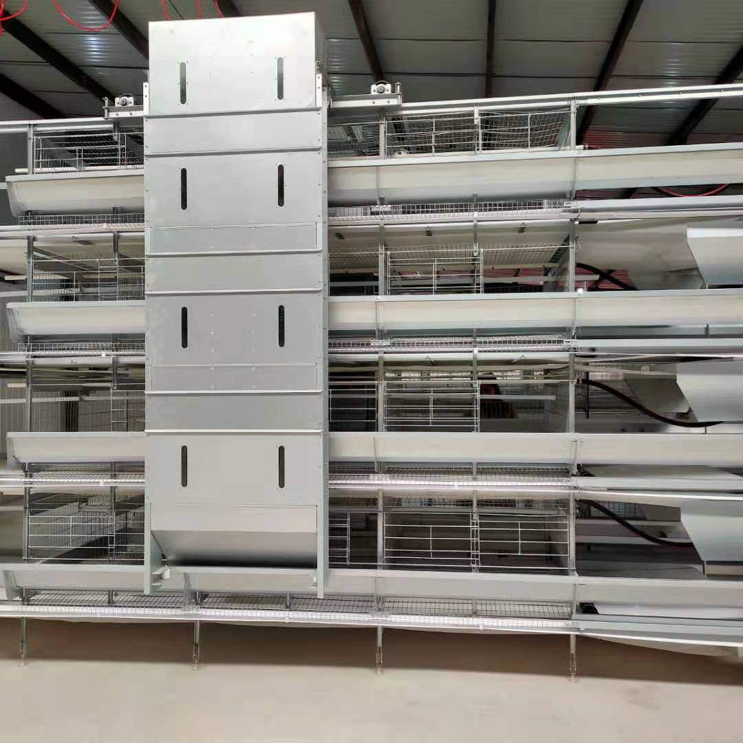 层叠式蛋鸡笼全自动养殖笼具 三层四层热镀锌鸡笼子养鸡设备