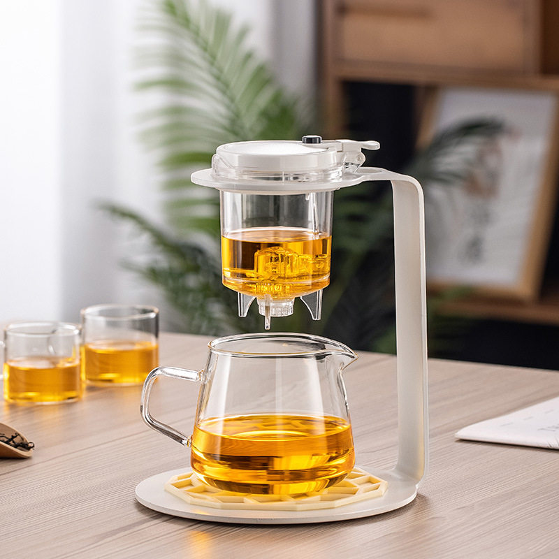 泡茶台架简易懒人半自动泡茶器一键茶水易泡台分离过滤泡茶壶茶具