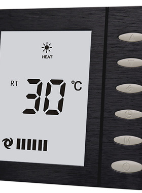 海际BC109C黑色中央空调温控器开关 86型智能中央空调开关面板