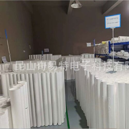 免刀粘尘纸卷 1600mm乳白色 pp易撕不残胶 包胶清洁滚筒 奇易特