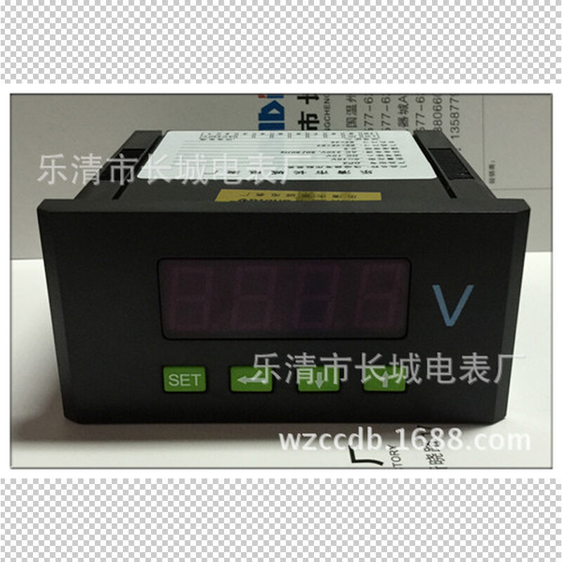 黒壳 长城电表厂 SX48 DC300V  直流数显电压表