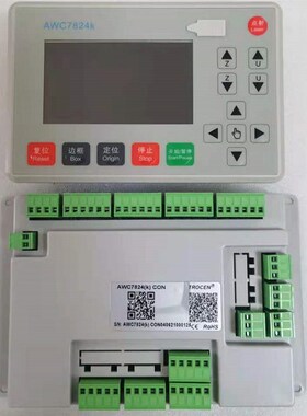 四头互移彩屏乾诚AWC7824K 7846控制卡激光切割机雕刻机控制系统