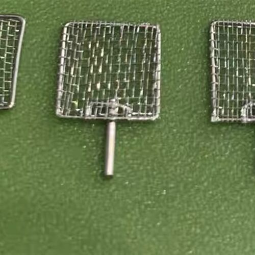 30*30mm铂网 带边框 焊接1mm粗5mm 长铂丝尾巴 铂网0.12mm,52目