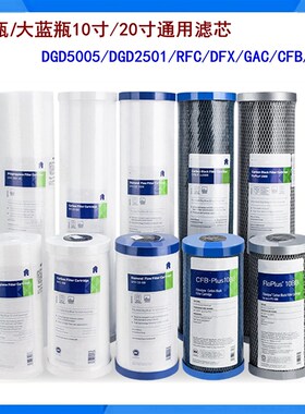 大蓝瓶配套通用滤芯PP棉复合活性炭DFX RFC CFB FLO 大白瓶净水器