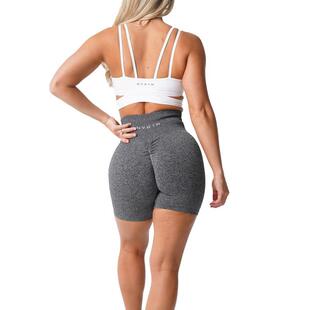 Seamless Fitness Shorts Woman Elastic Spandex Scrunch