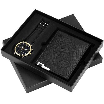 Wristwatch wallet cufflink ballpoint pen Gifts Set for men