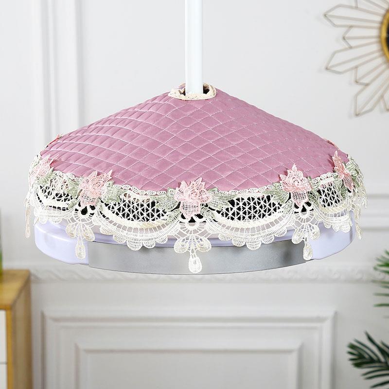 新款吊扇灯罩简约灯扇一体圆形灯罩家用布艺盖巾隐形吊扇灯防尘罩