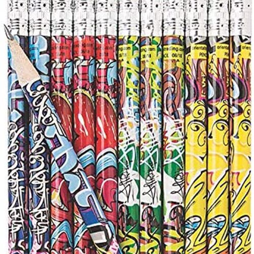 好货Fun Express Graffiti Pencils - Stationery - 24 Pieces
