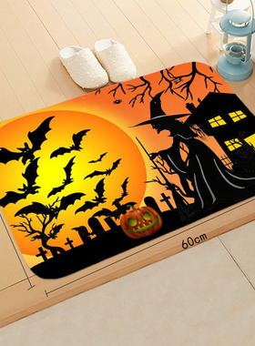 New Halloween Entry Door Mats Non-slip Floor Mat Halloween