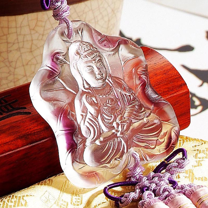 男女士车内汽车挂件平安琉璃挂饰车载观音送福B车饰佛像车挂礼品