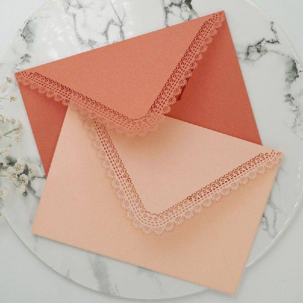 New 10pcs Retro Lace Western Envelopes for Formal Birthday