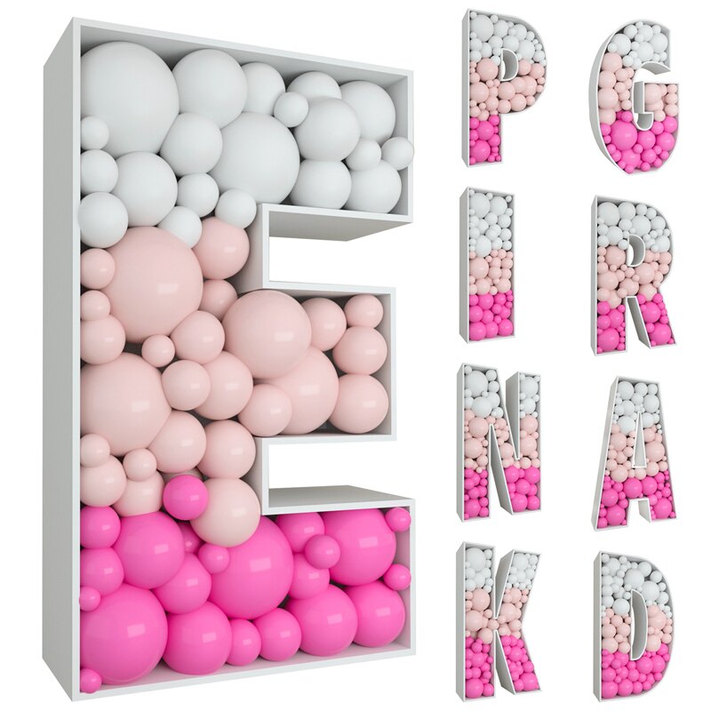 Letters Oh Baby Frame Stand Balloon Filling Box One Birthday