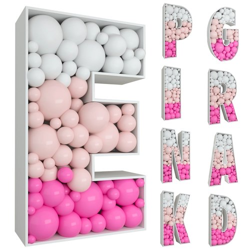 Letters Oh Baby Frame Stand Balloon Filling Box One Birthday