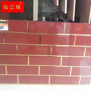 老款红色地板砖老式包柱子壁砖大门瓷砖门口门头大门红外墙砖50*