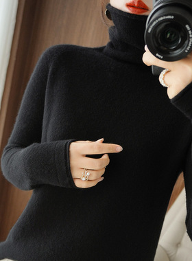 Women Sweater Autumn Winter Turtleneck Warm Knitwear Korean