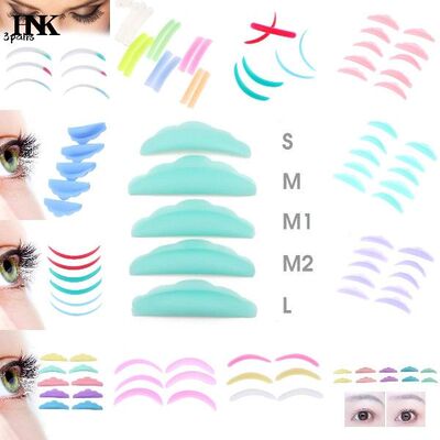 3/5Pair Silicone Eyelash Perm Pad Colorful Recycling Lashes