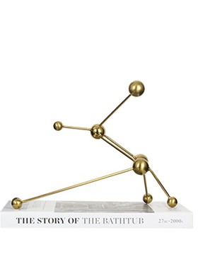 现代艺术软装饰品几何金属摆件样板房间创意艺术售楼处家居摆件