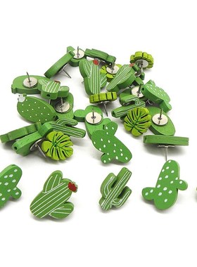 30Pcs Cork Pushpin Cork Fixing Nail Cactus Turtle Leaf Pushp