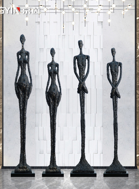 抽象迎宾人物雕塑样板间现代客厅商场大堂人像艺术品落地装饰摆件