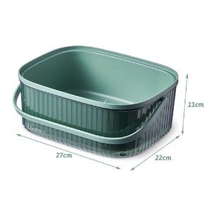 2-in-1 Kitchen Washing Basket For Fruit Vegetable PP Large