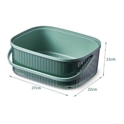 2-in-1 Kitchen Washing Basket For Fruit Vegetable PP Large