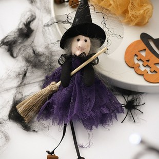 Witch Figurine Hanging Halloween DIY Festival Doll Dec Ghost