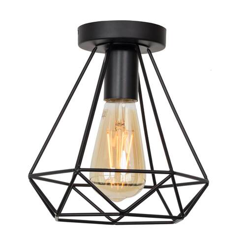 好货Ceiling ceiling lamp industrial wind wrought iron black