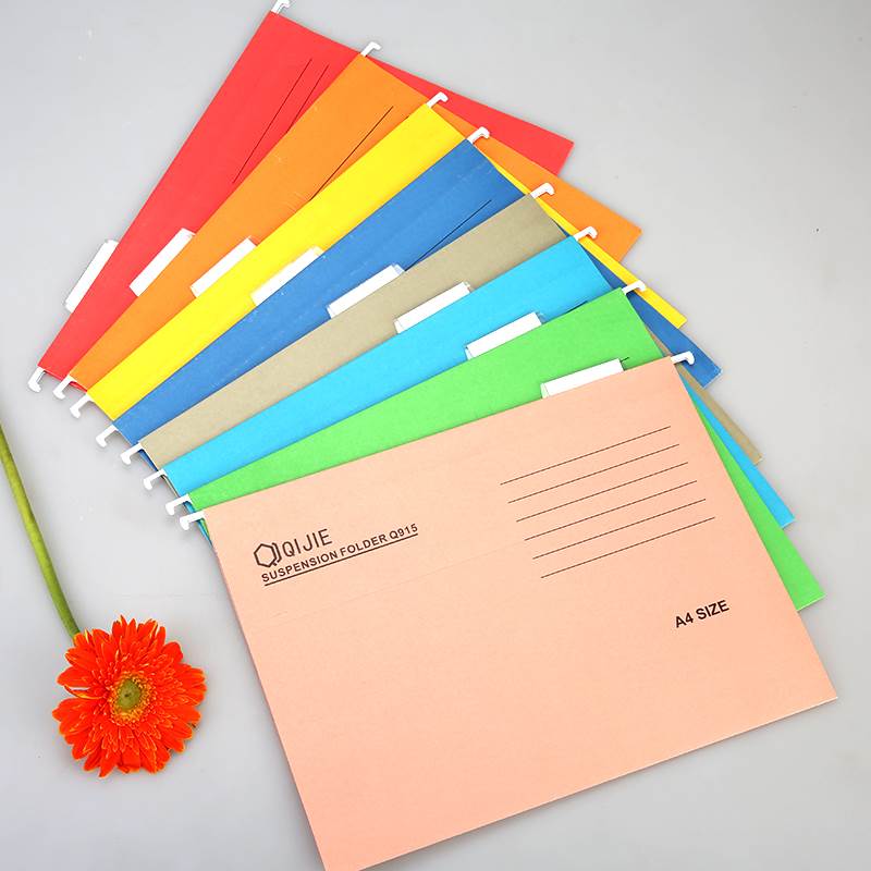 启捷加厚纸质挂劳夹a4吊挂文件夹fc挂捞夹b4挂快劳文件夹快劳夹f4