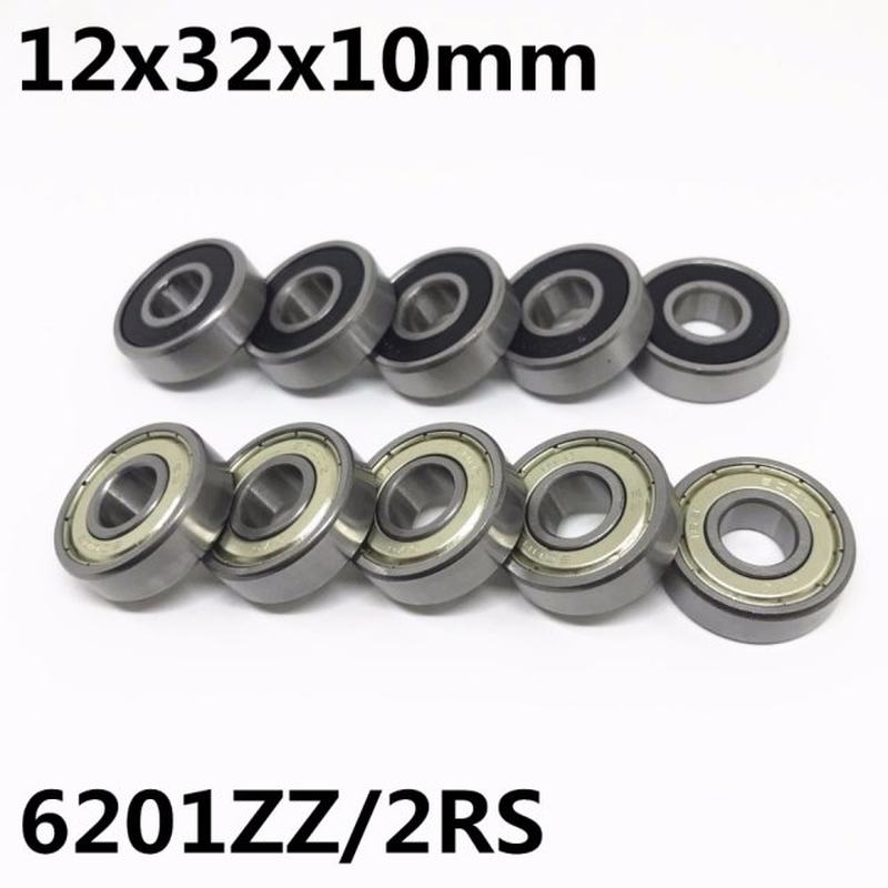 10pcs 6201ZZ 6201-2RS ball bearing 12x32x10 mm deep groove b