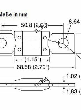 1pcs LITTEL FSE ANL Car fuse MEGA Bolt-on Fuse Blow a fuse B