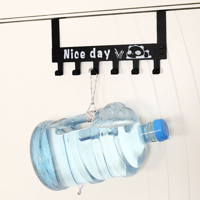 好货6 Hooks Bathroom Door Hanging Rack Kitchen Hanging Organ