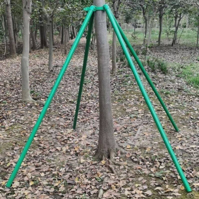 树木支撑架镀锌钢管铁抱箍新型稳定园林绿化支伸缩杆工程支架烤漆