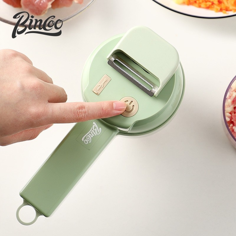 coo剥蒜神器切菜机无线电动蒜泥神器压蒜器蒜片自动压拉搅蒜器