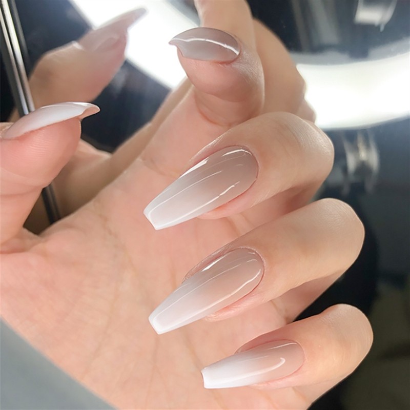 【姥姥推荐】透明长水滴500片延长甲片超薄贴合梯形方形尖磨甲片