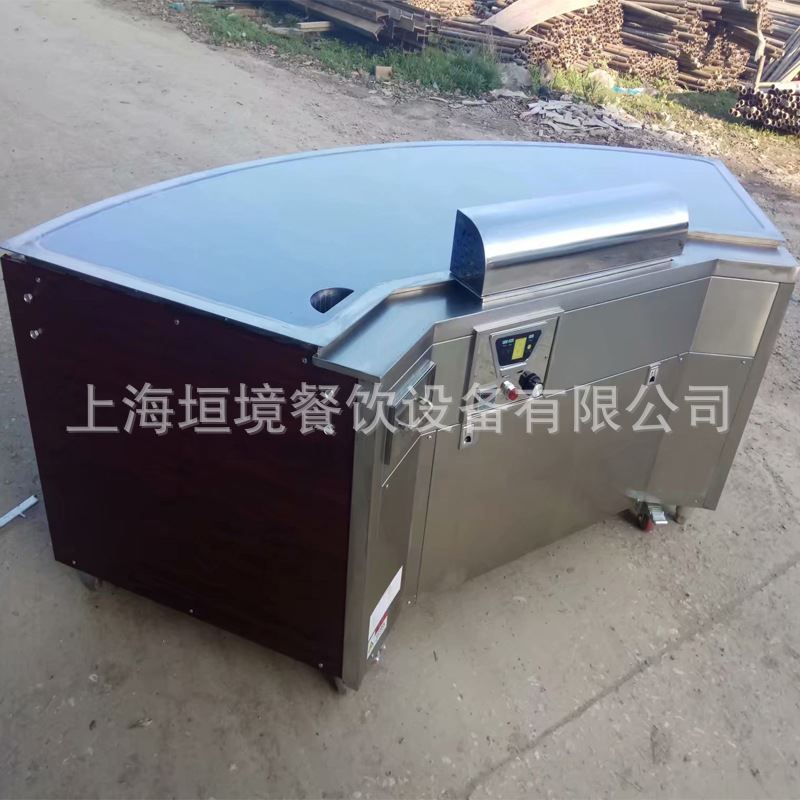 扇形铁板烧设备定制 西餐厅牛扒炉牛扒煎烤机 日式商用电热平扒炉