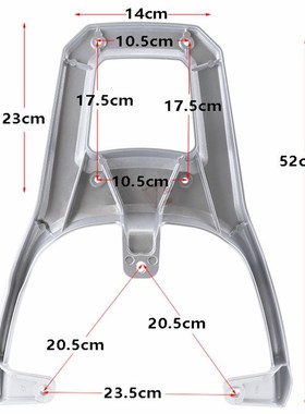 立马H5后尾架电动车LM1200DT-17电瓶车货架尾箱外卖支架载货尾翼