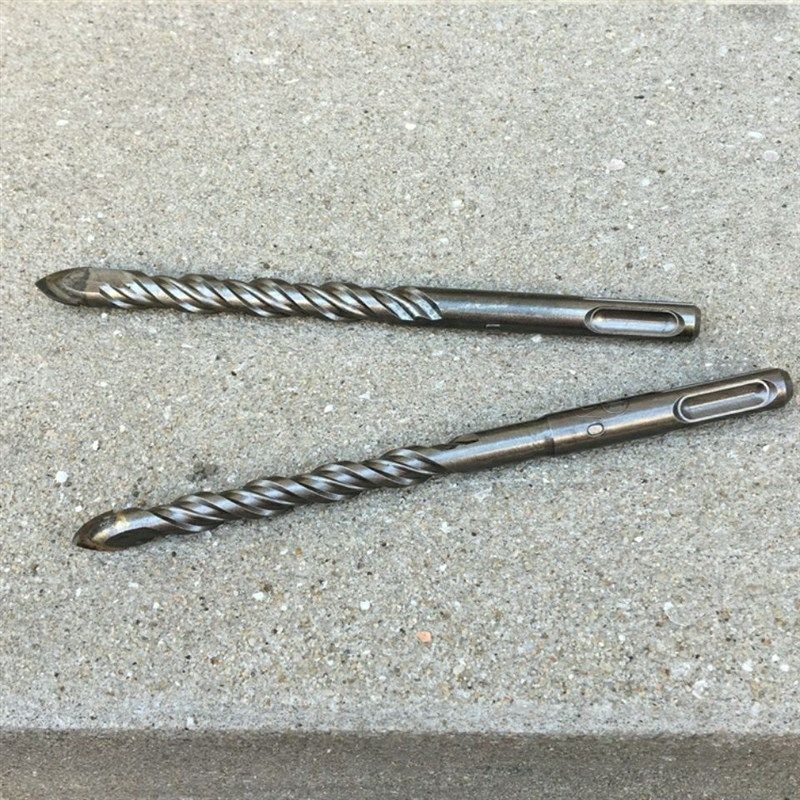 瓷砖专用电锤钻冲击钻两坑两槽三角钻头圆柄混凝土钻孔器麻花多功