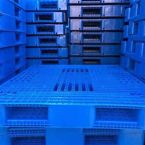 塑料托盘1.4米*1.2米网格双面叉车专用托盘货架专用垫仓板防潮板