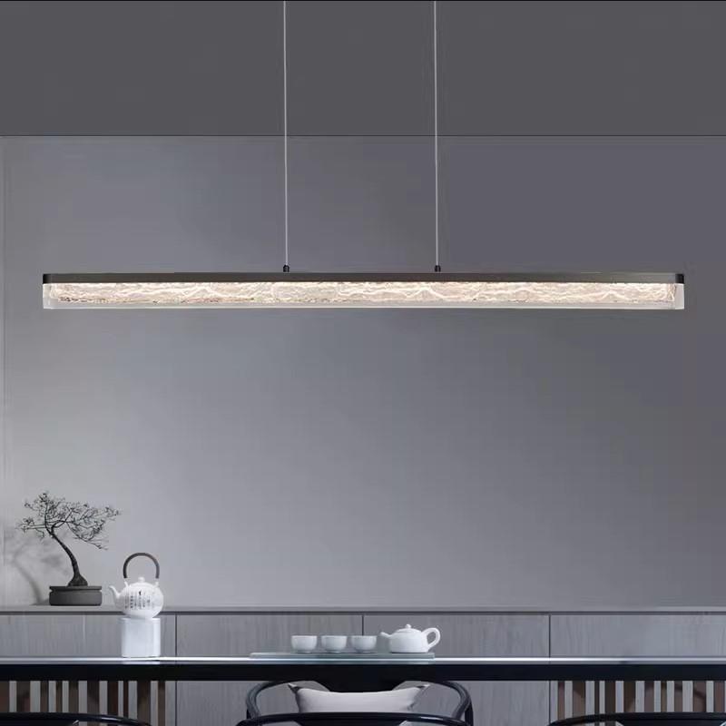 意式极简一字餐厅吊灯现代简约吧台北欧设计师高端餐桌长条吊灯