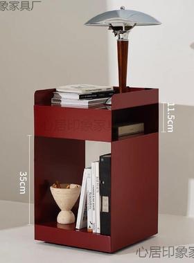 北欧家用客厅小边沙发现代铁艺卧室简约茶几角几床头柜移动收纳