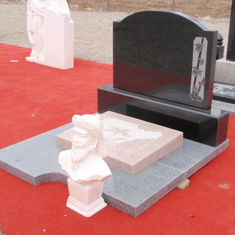 现货传统中式墓碑可刻字照片石雕墓碑花岗岩石碑制作