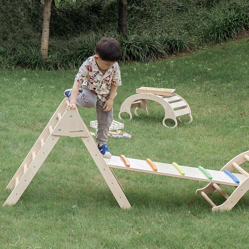 木制家庭攀爬架室内外体能训练儿童滑滑梯幼儿园游乐秋千宝宝玩具