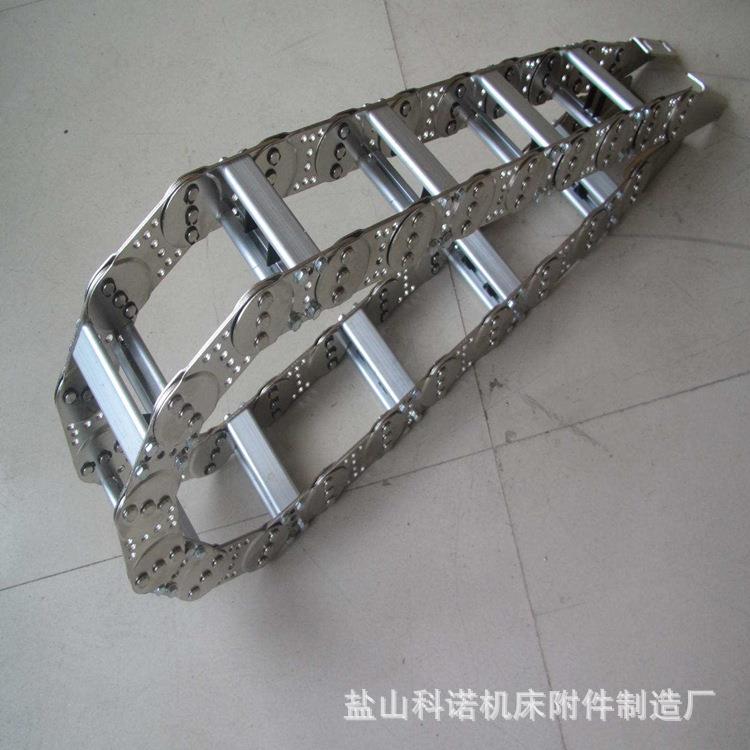 TL95钢制拖链全封闭桥式机床工程电缆钢铝拖链不锈钢金属坦克链