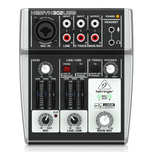 behringer302USB调音台模拟调音台高级1路单声道模拟调音台